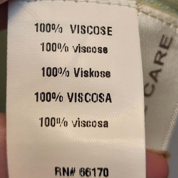 Blank London Pale Green and Yellow Sheer Embroidered Peasant Blouse - Size XS - Picture 9 of 11